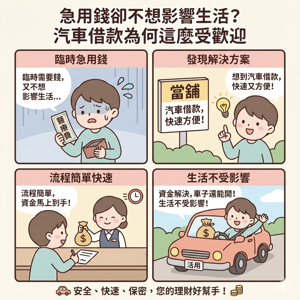急用錢卻不想影響生活?汽車借款為何這麼受歡迎