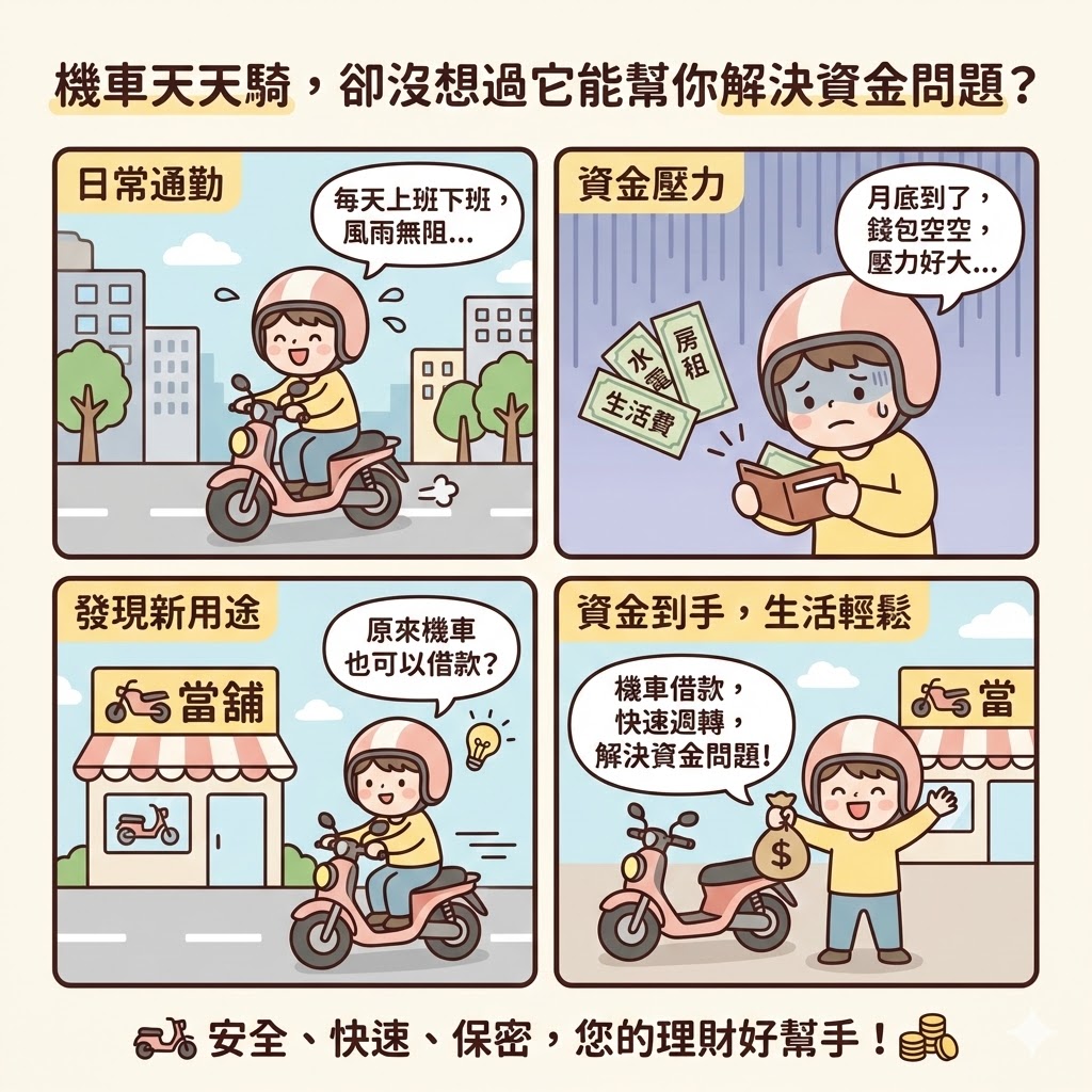機車天天騎，卻沒想過它能幫你解決資金問題？
