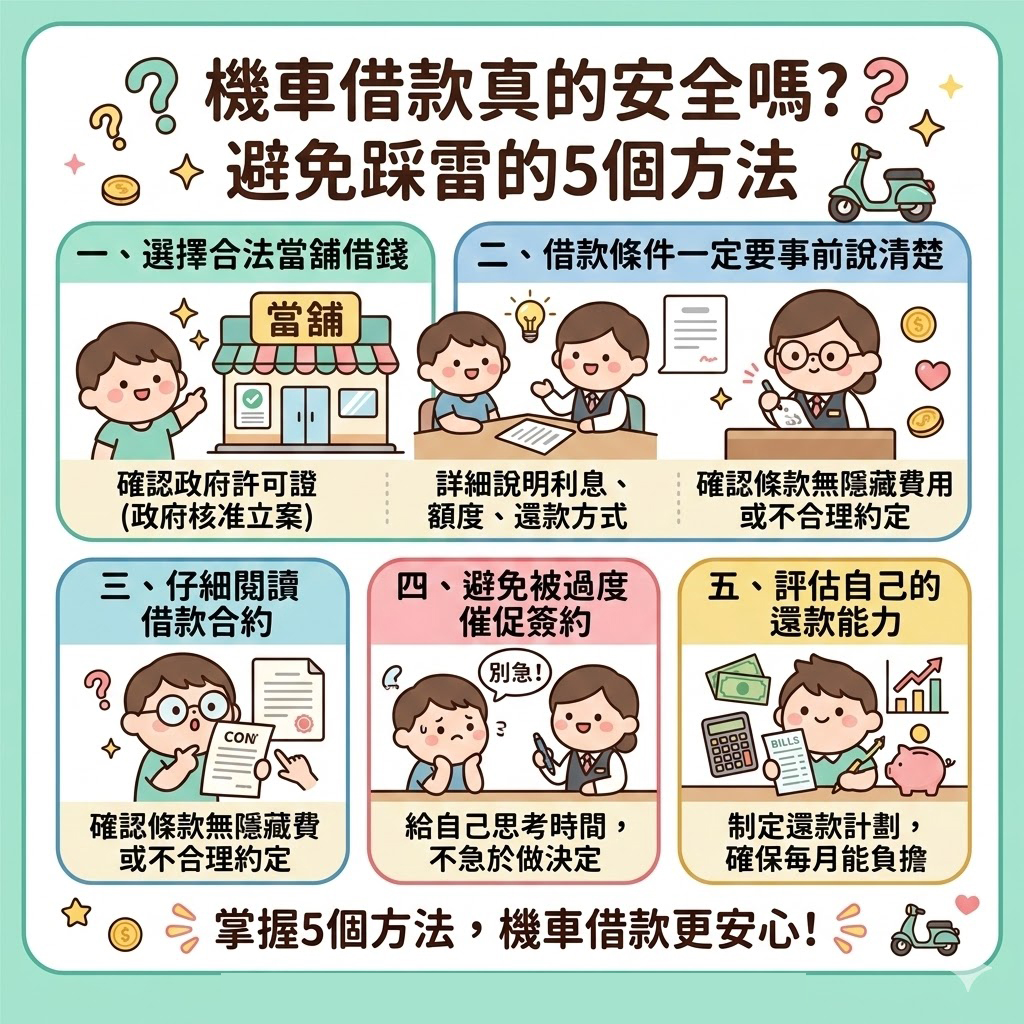 機車借款真的安全嗎？避免踩雷的5個方法