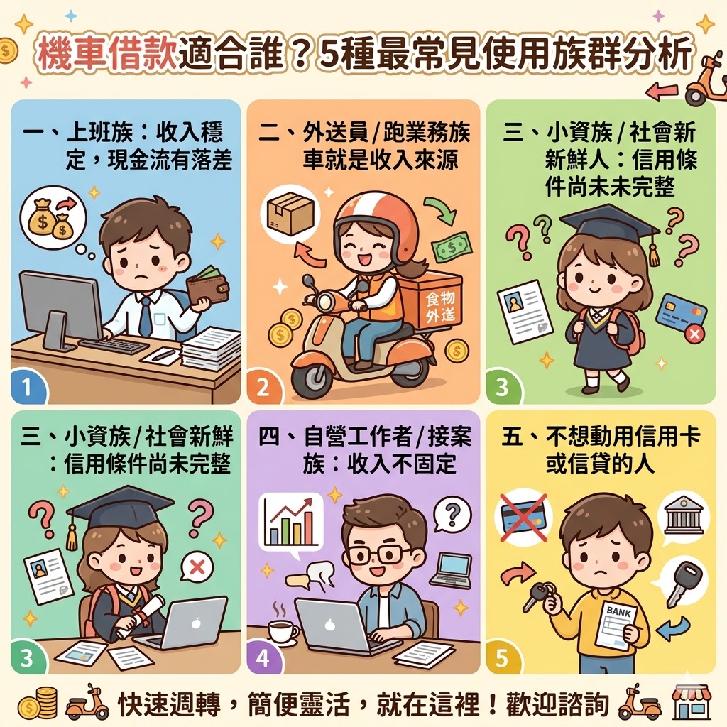 機車借款適合誰？5種最常見使用族群分析