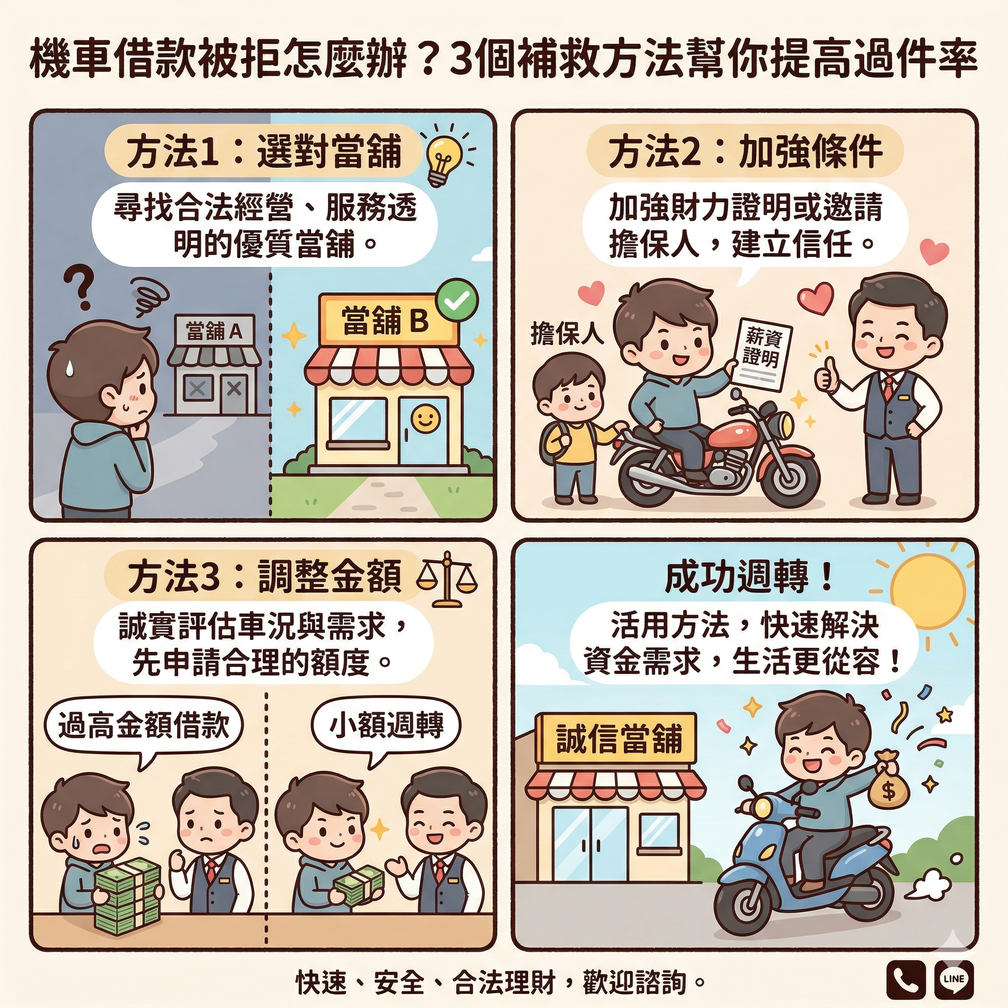 機車借款被拒怎麼辦?3個補救方法幫你提高過件率