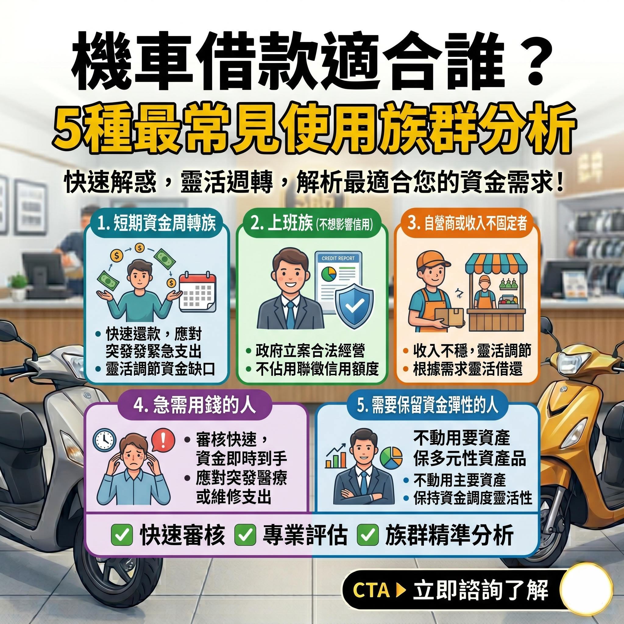 機車借款適合誰？5種最常見使用族群分析