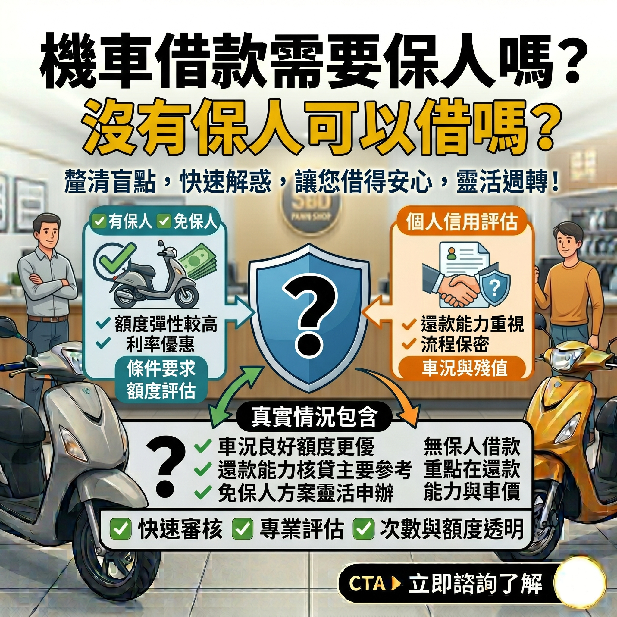 機車借款需要保人嗎？沒有保人可以借嗎？