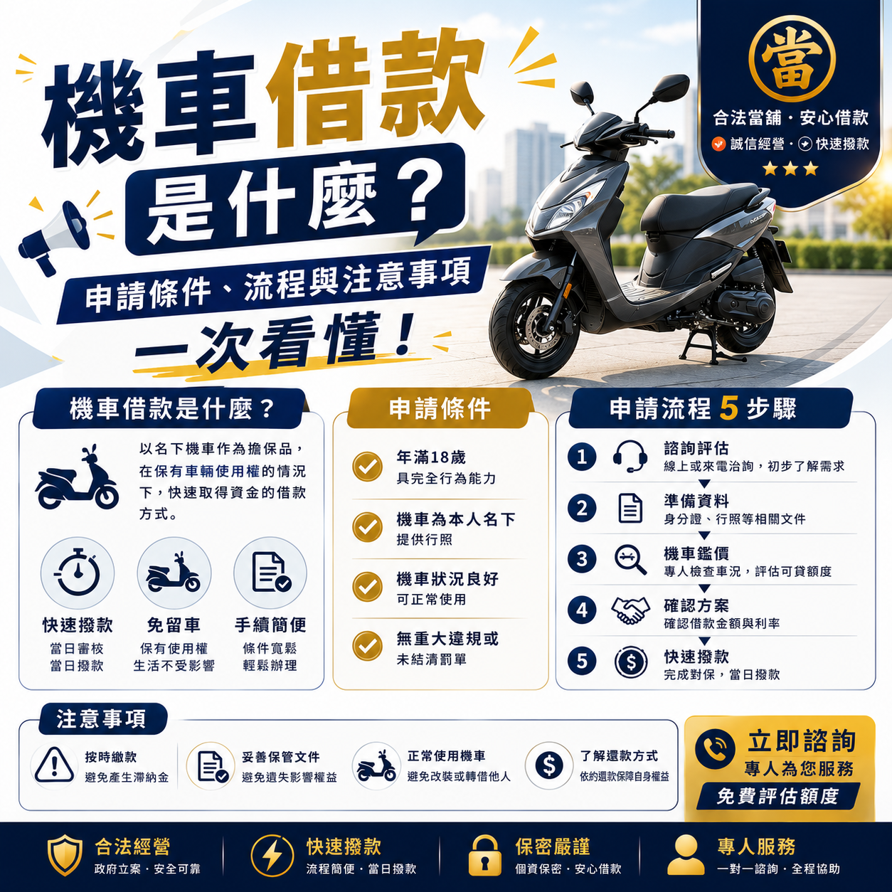  機車借款是什麼？申請條件、流程與注意事項一次看懂