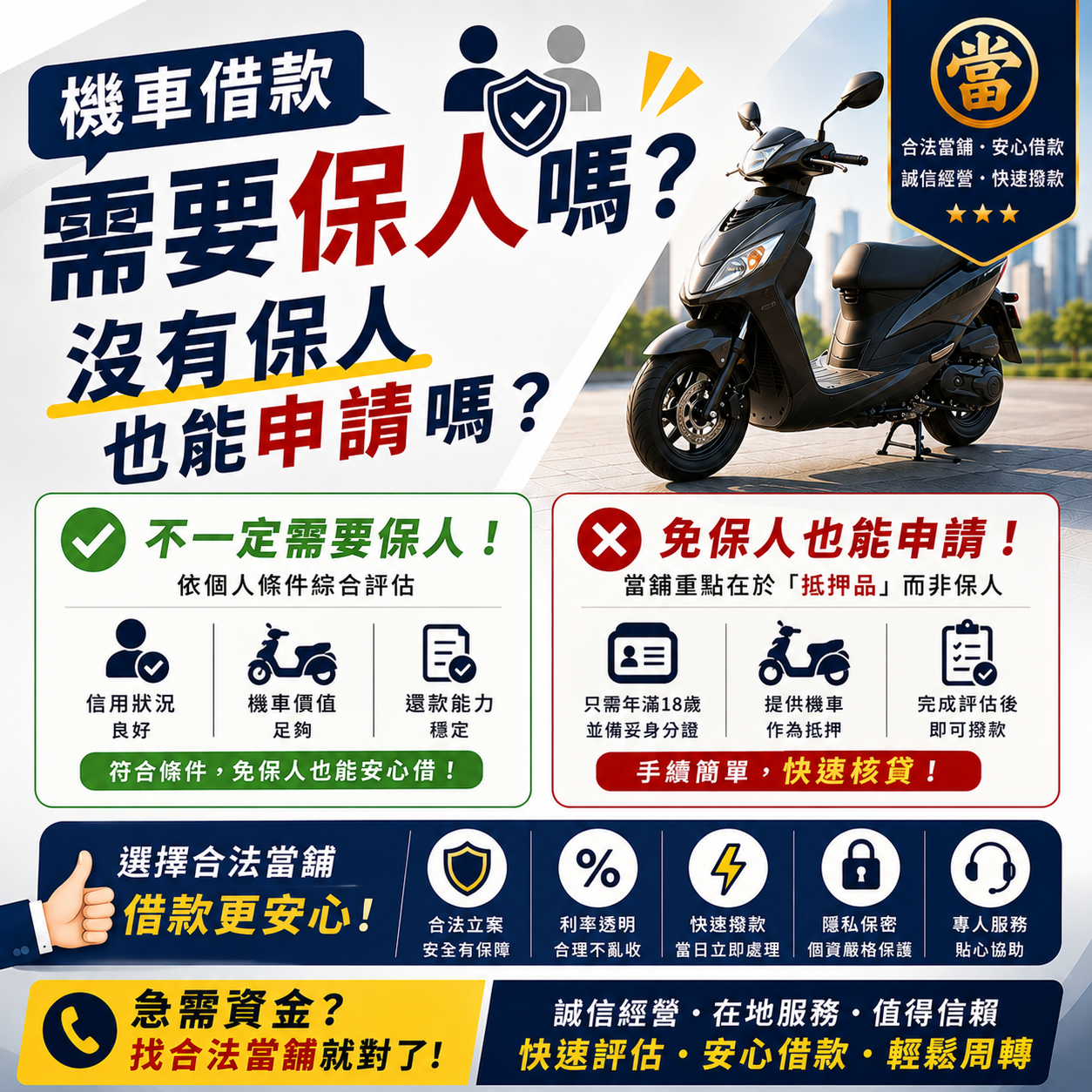 機車借款需要保人嗎?沒有保人也能申請嗎?