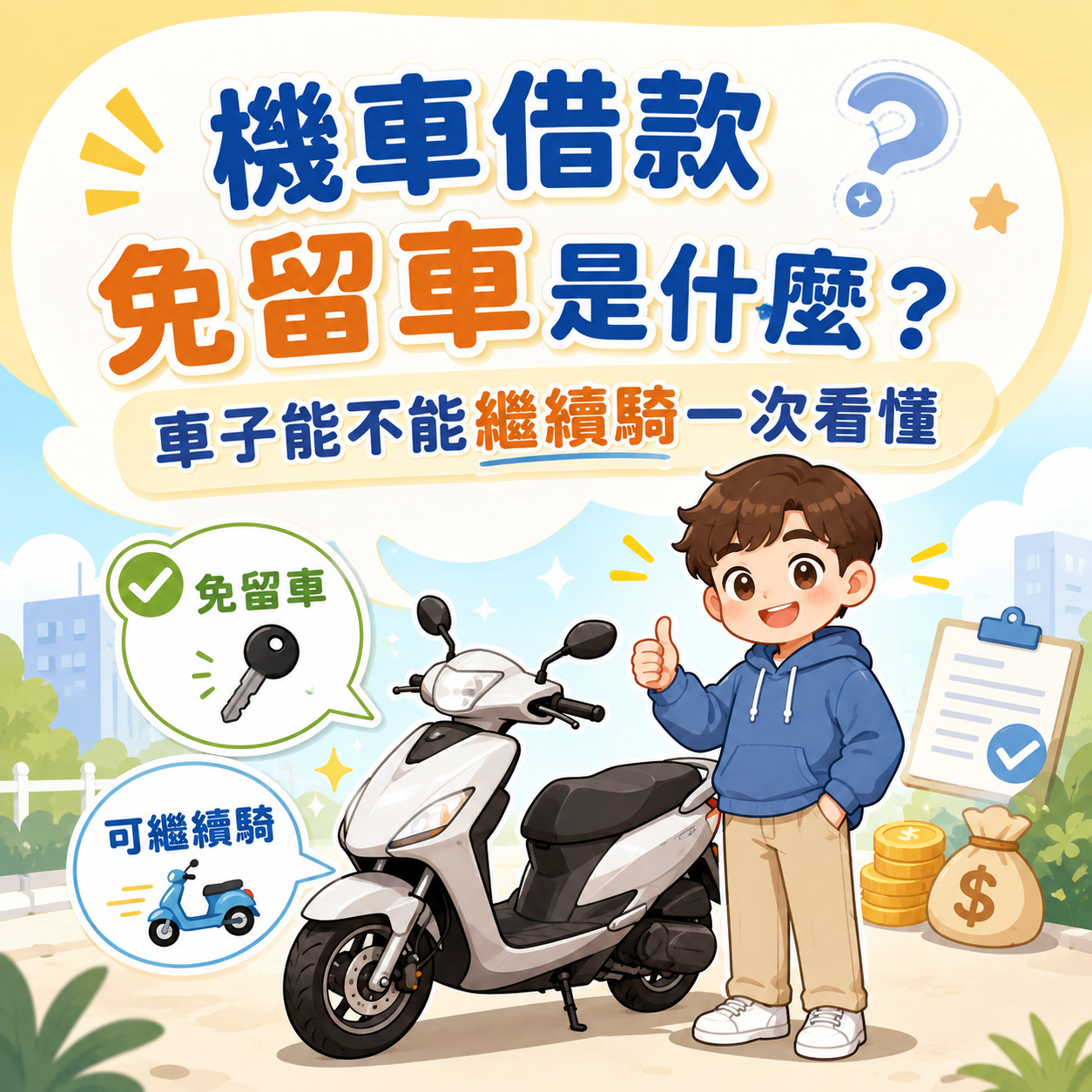 機車借款免留車是什麼？車子能不能繼續騎一次看懂