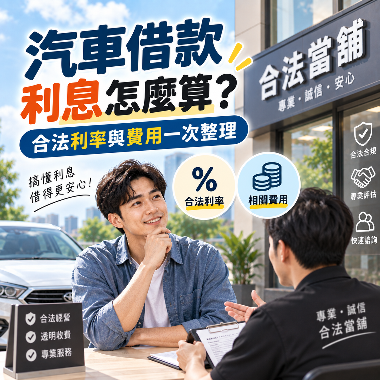 汽車借款利息怎麼算？合法利率與費用一次整理